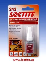 Loctite 243 tekut� lepidlo na z�vity a �roubov� spoje - 5ml - klikn�te pro v�ce informac�