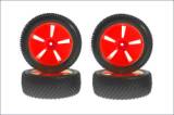 Kyosho nalepené pneumatiky Mini Spike, oranžové - klikněte pro více informací