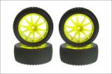 Kyosho nalepené pneumatiky Microsquare, žluté - klikněte pro více informací