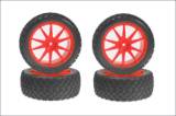 Kyosho nalepené pneumatiky X-Pattern, oranžové - klikněte pro více informací