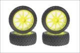 Kyosho nalepené pneumatiky X-Pattern, žluté - klikněte pro více informací
