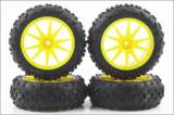 Kyosho nalepené pneumatiky High Traction, žluté - klikněte pro více informací