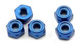 Kyosho nylonov matky M3x3,3 (5ks), modr - kliknte pro vce informac