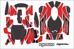 Kyosho polep na vyslaku Syncro KT-200/1, erven - kliknte pro vt nhled