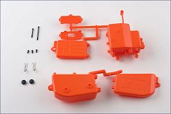 Kyosho MP9 krabička na přijímač a baterie, oranžová - klikněte pro větší náhled