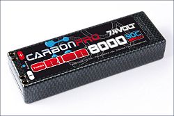 Team Orion LiPo Carbon Pro 8000 mAh 90C 2S 7.4V - kliknte pro vt nhled